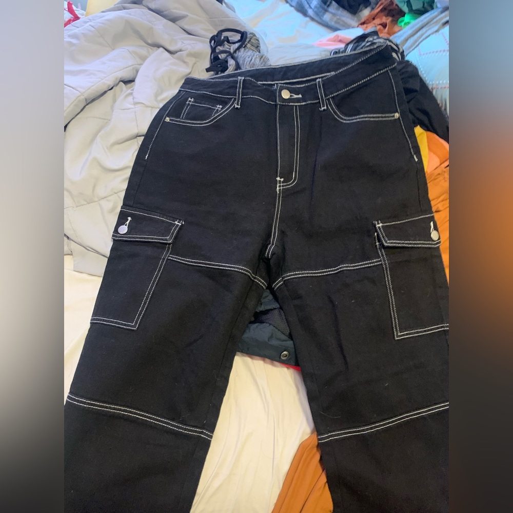 Shein cargo and ripped jeans!